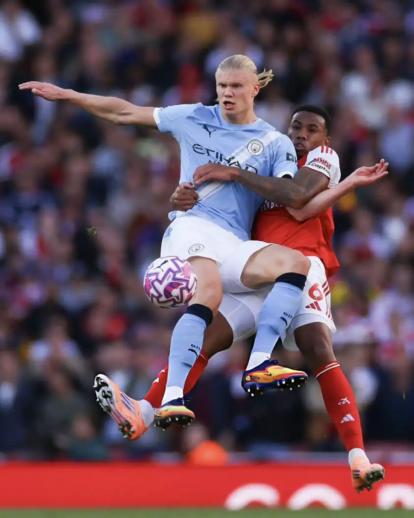 Gabriel và Arsenal đã sẵn sàng cho đại chiến với Man City. (Ảnh: Goal)